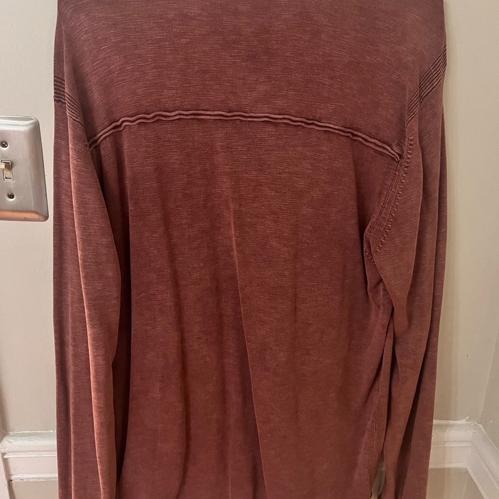 Men's Rust Long Sleeve Shirt - Picture 5 of 5